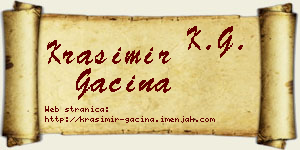 Krasimir Gaćina vizit kartica